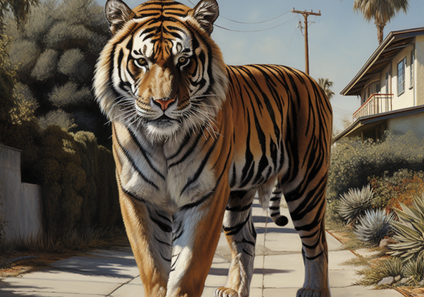 harperh_tiger_on_a_suburban_street_realistic_8d38b2ac-85b4-4e66-b0a8-d977940c796f